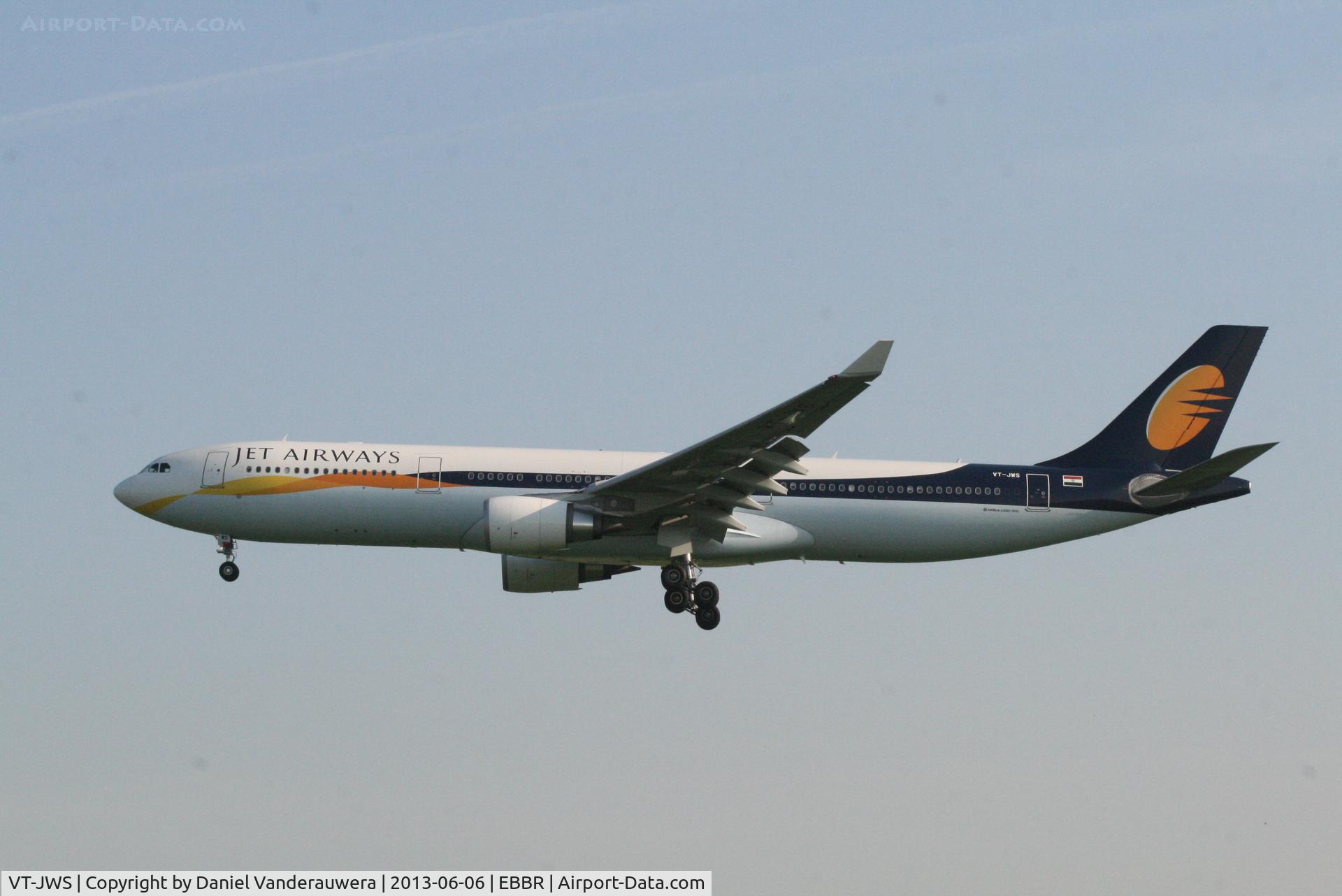 VT-JWS, 2012 Airbus A330-302 C/N 1361, Arrival of flight 9W230 to RWY 25L