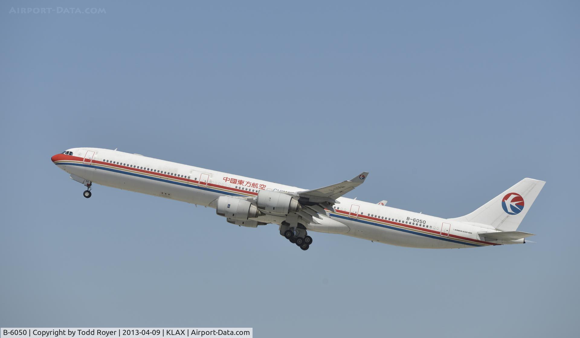 B-6050, 2002 Airbus A340-642 C/N 468, Departing LAX