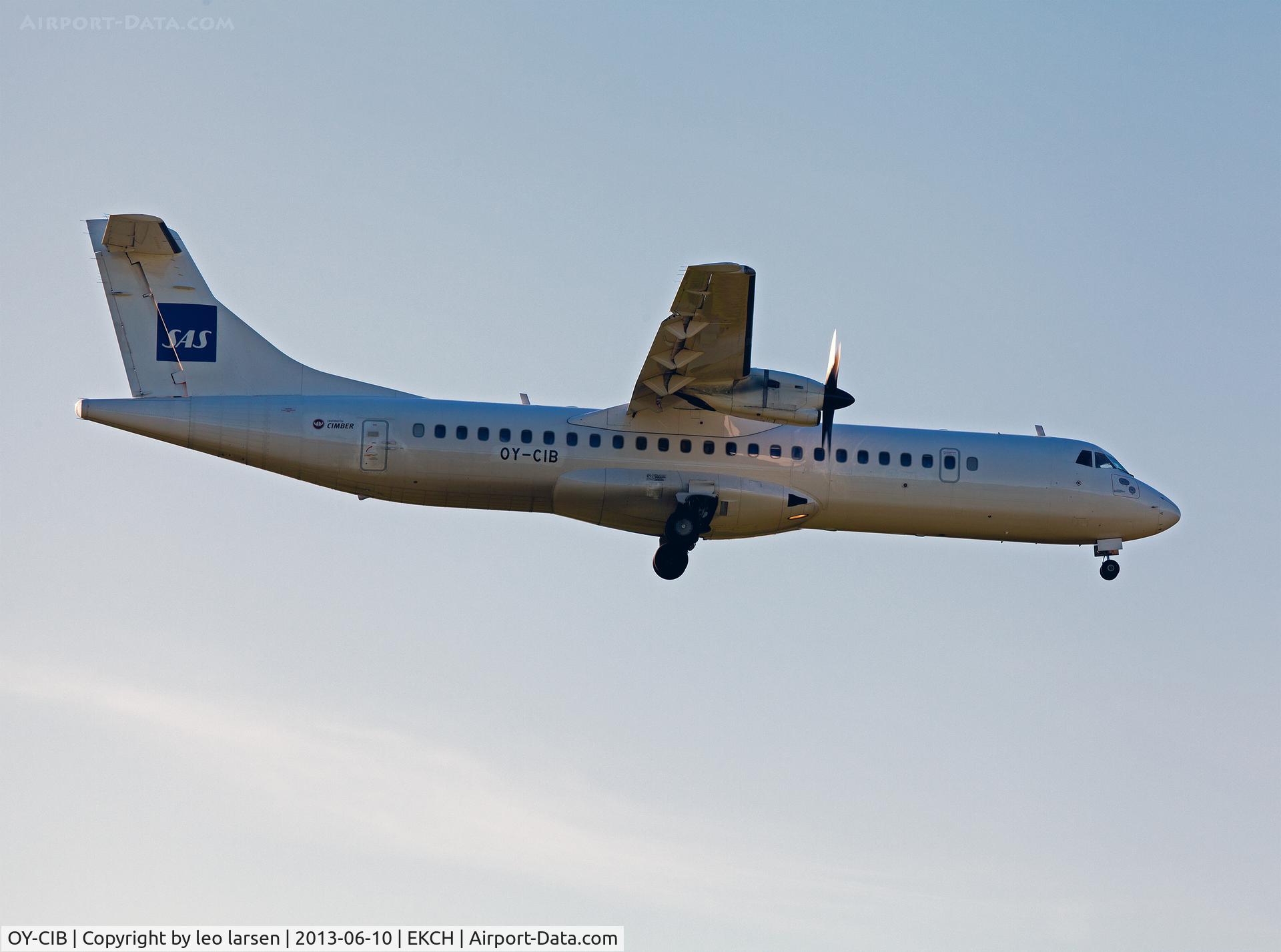 OY-CIB, 1994 ATR 72-202 C/N 437, Copenhagen Kastrup app to R-04L 10.6.13