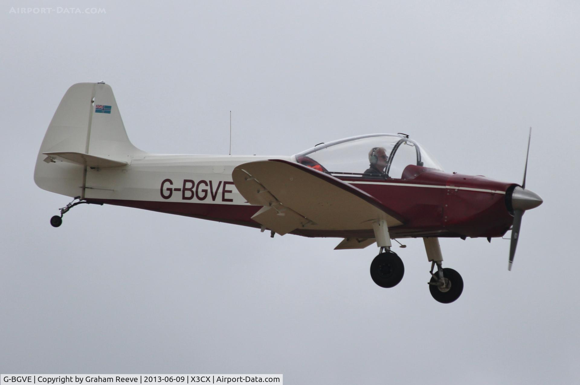G-BGVE, 1965 Scintex CP-1310-C3 Super Emeraude C/N 931, About to land at Northrepps.