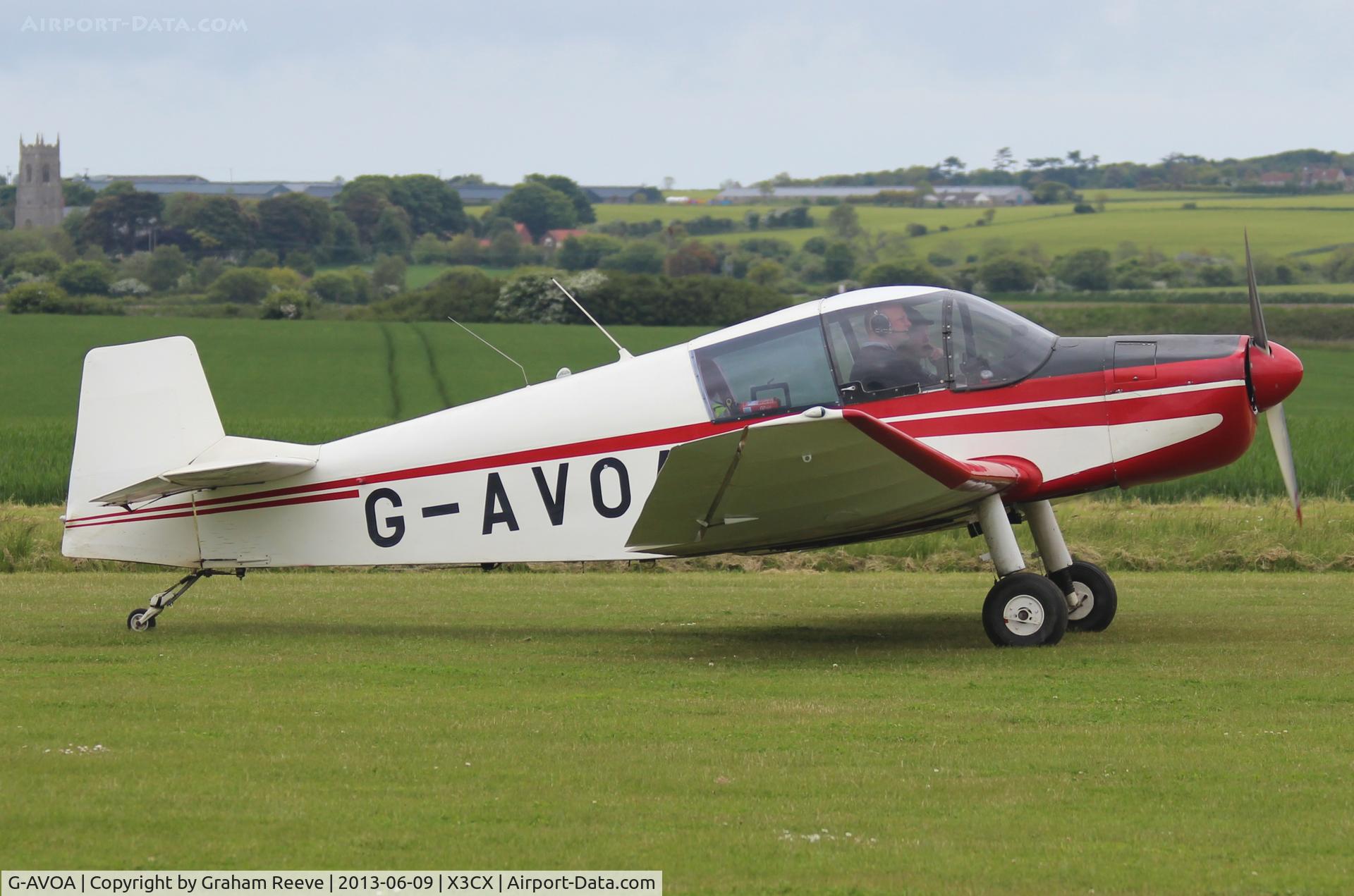 G-AVOA, 1961 SAN Jodel DR-1050 Ambassadeur C/N 195, Just landed at Northrepps.