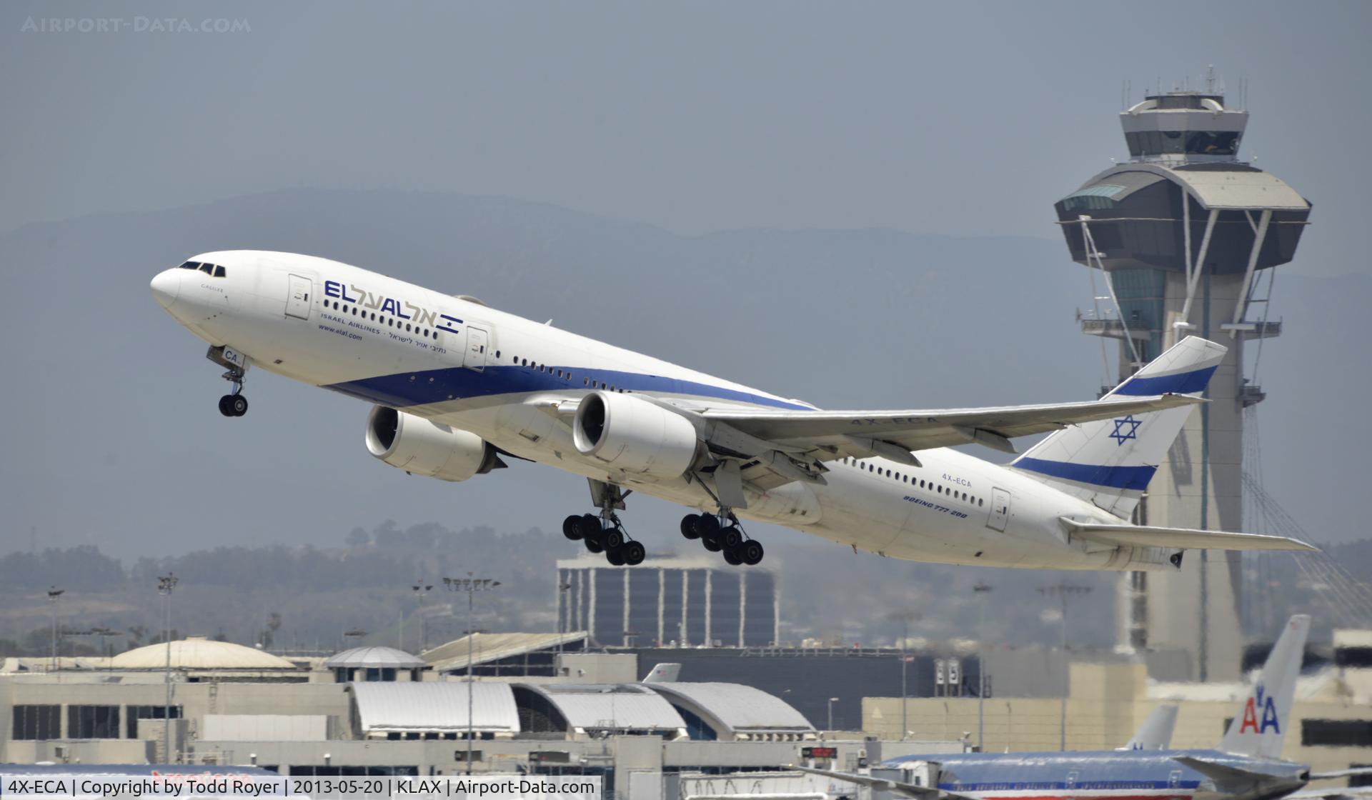 4X-ECA, 2001 Boeing 777-258/ER C/N 30831, Departing LAX