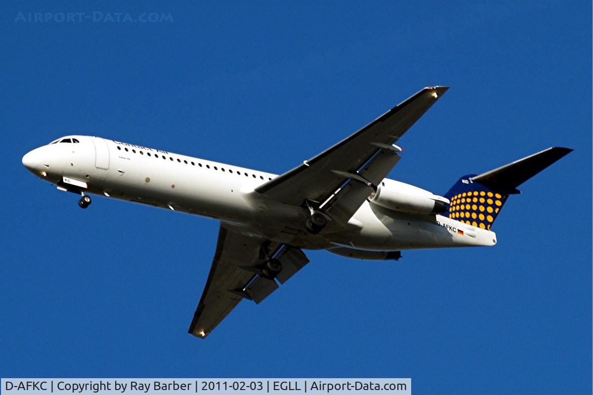 D-AFKC, 1996 Fokker 100 (F-28-0100) C/N 11496, Fokker F-100 [11496] (Contact Air) Home~G 03/02/2011