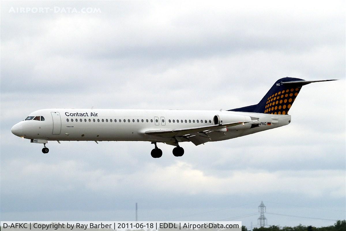 D-AFKC, 1996 Fokker 100 (F-28-0100) C/N 11496, Fokker F-100 [11496] (Contact Air) Dusseldorf~D 18/06/2011