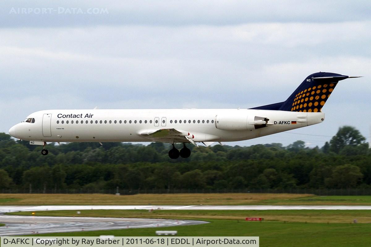 D-AFKC, 1996 Fokker 100 (F-28-0100) C/N 11496, Fokker F-100 [11496] (Contact Air) Dusseldorf~D 18/06/2011