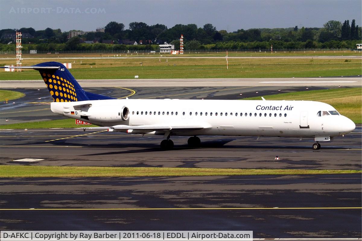 D-AFKC, 1996 Fokker 100 (F-28-0100) C/N 11496, Fokker F-100 [11496] (Contact Air) Dusseldorf~D 18/06/2011