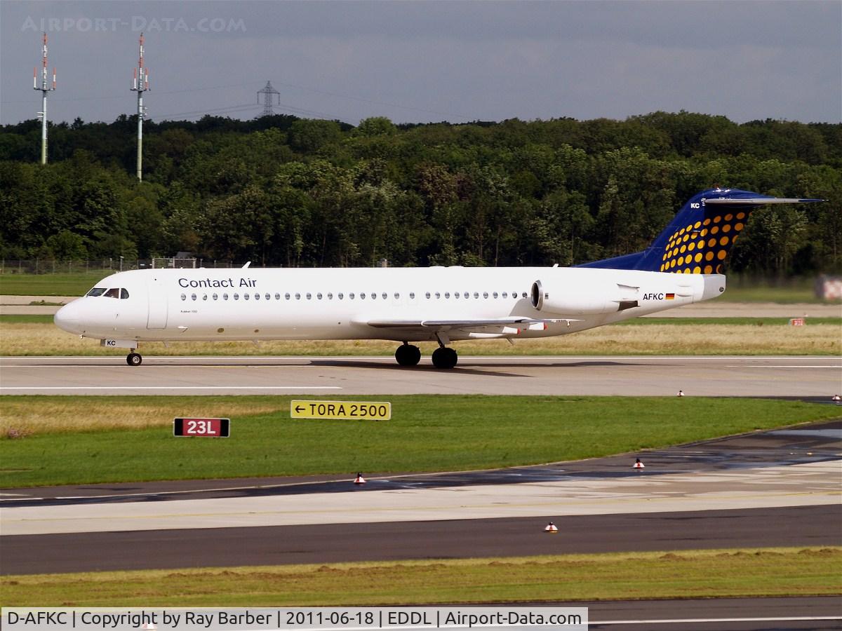 D-AFKC, 1996 Fokker 100 (F-28-0100) C/N 11496, Fokker F-100 [11496] (Contact Air) Dusseldorf~D 18/06/2011