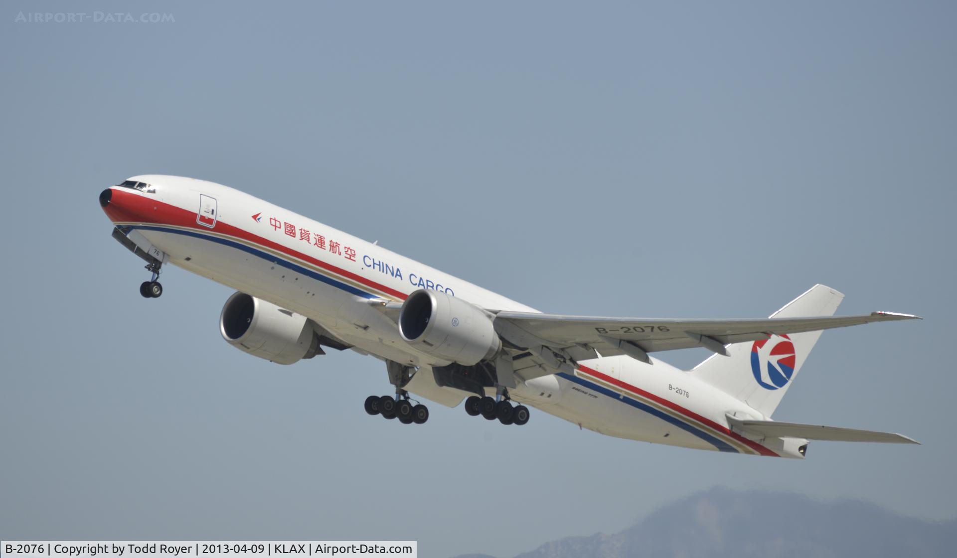 B-2076, 2010 Boeing 777-F6N C/N 37711, Departing LAX