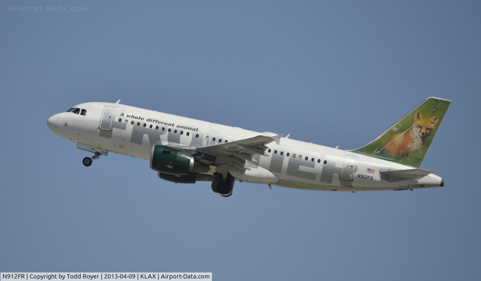 N912FR, 2002 Airbus A319-111 C/N 1803, Departing LAX