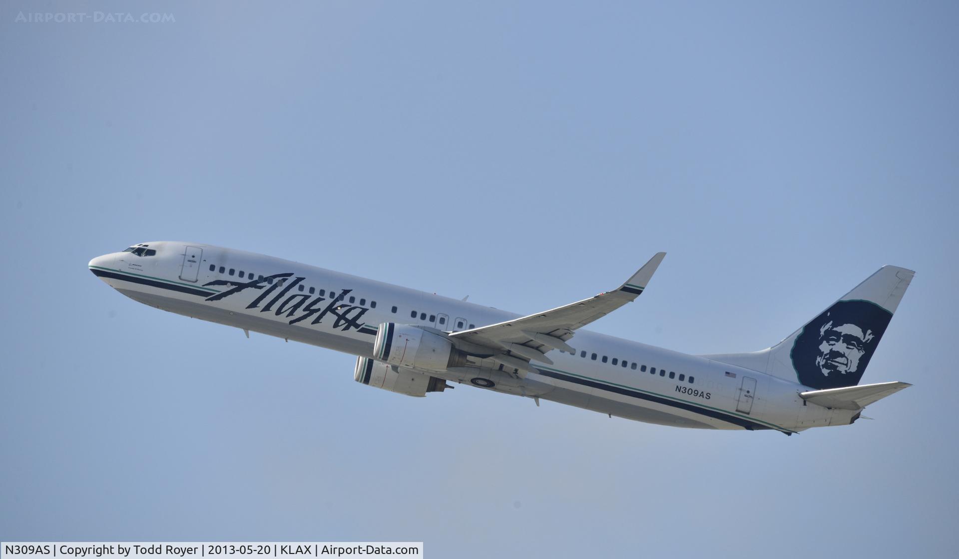 N309AS, 2001 Boeing 737-990 C/N 30857, Departing LAX