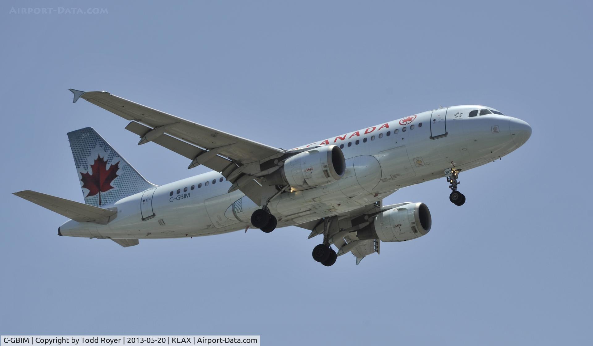 C-GBIM, 1998 Airbus A319-114 C/N 840, Arriving at LAX
