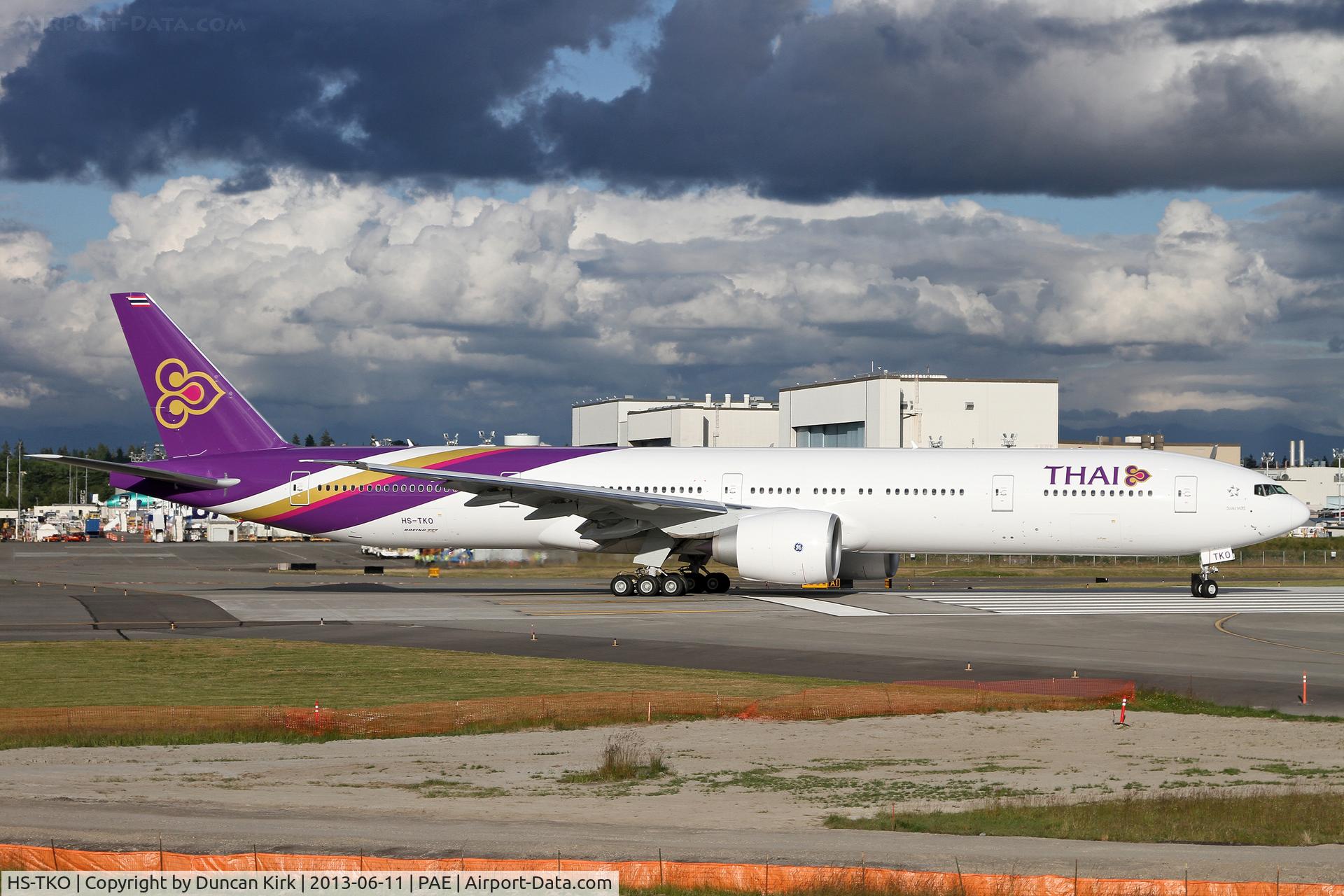 HS-TKO, 2013 Boeing 777-3AL/ER C/N 41524, On delivery flight to Bangkok