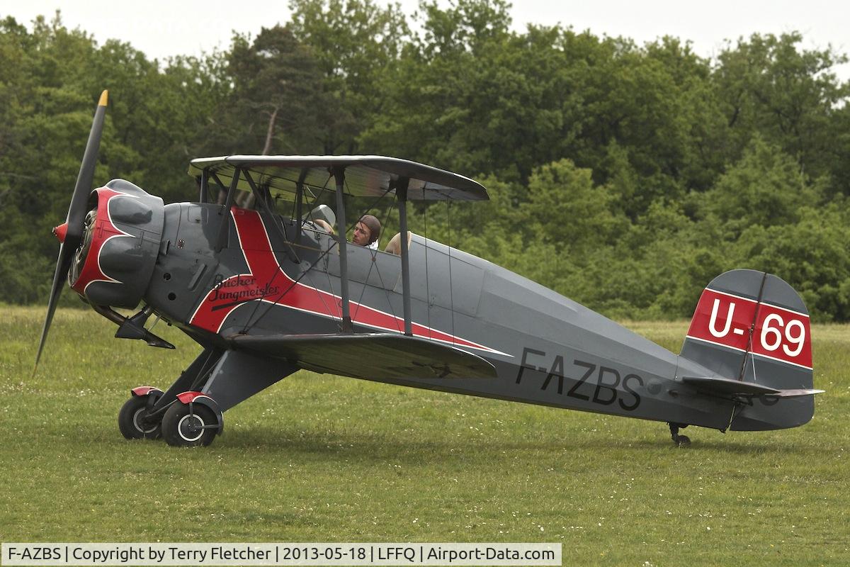 F-AZBS, 1938 Bucker Bu-133C Jungmeister C/N 16, At 2013 Airshow at La Ferte Alais , Paris, France