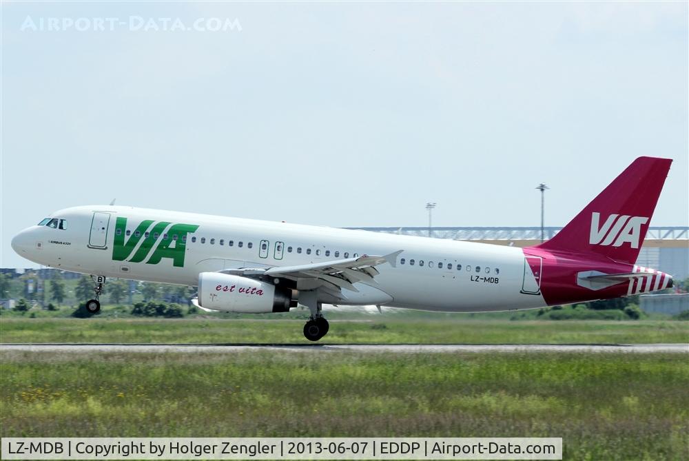 LZ-MDB, 2007 Airbus A320-214 C/N 3125, Touch down on rwy 08L in one and a half second....