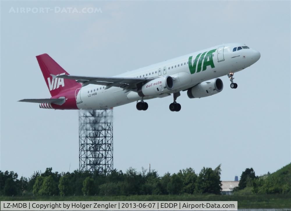 LZ-MDB, 2007 Airbus A320-214 C/N 3125, Air Via is leaving LEJ with destination VAR....