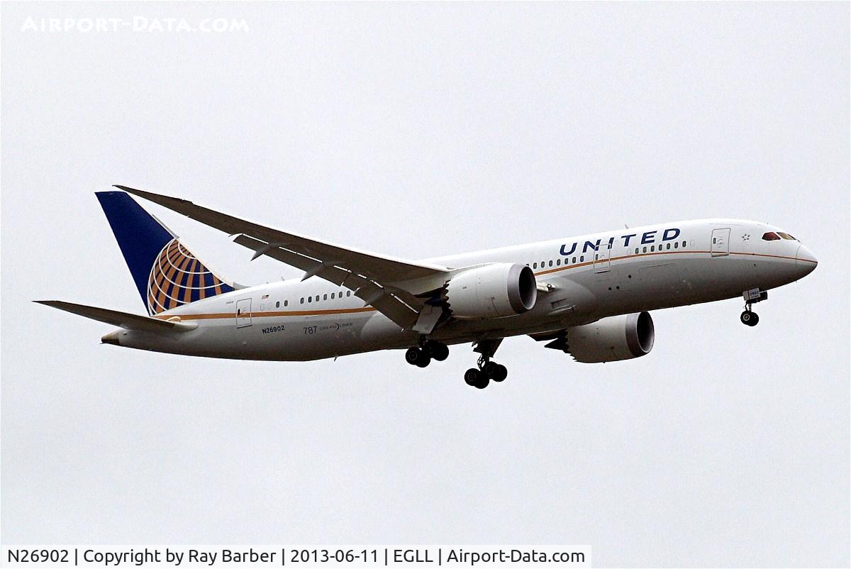 N26902, 2012 Boeing 787-8 Dreamliner C/N 34822, Boeing 787-8 Dreamliner [34822] (United Airlines) Home~G 11/06/2013. UA124 first United flight into Heathrow.