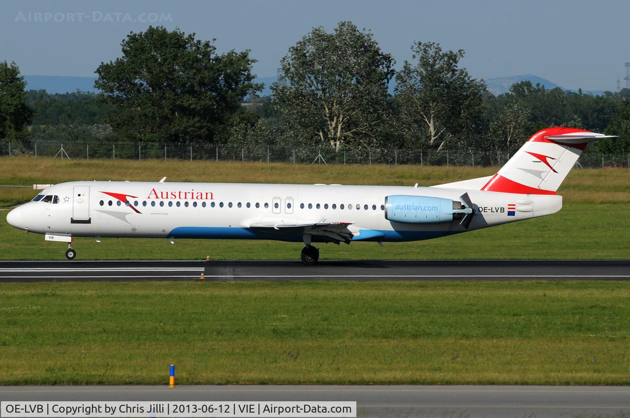 OE-LVB, 1994 Fokker 100 (F-28-0100) C/N 11502, Austrian Airlines