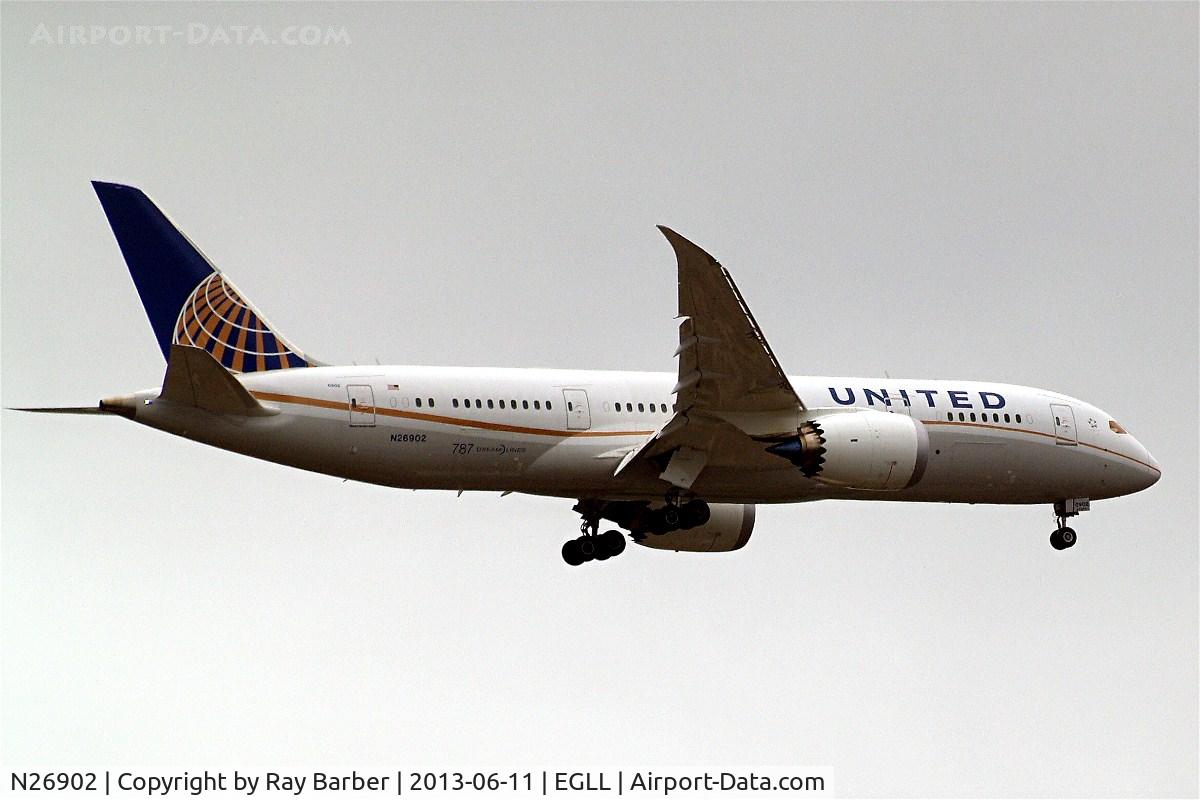 N26902, 2012 Boeing 787-8 Dreamliner C/N 34822, Boeing 787-8 Dreamliner [34822] (United Airlines) Home~G 11/06/2013. UA124 first United flight into Heathrow.