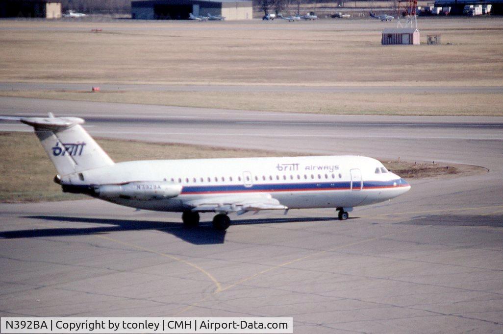 N392BA, 1968 BAC 111-416EK One-Eleven C/N BAC.131, BAC 111-416EK One-Eleven Britt Airways based in Terre Haute, Indiana In 1985 sold to People Express