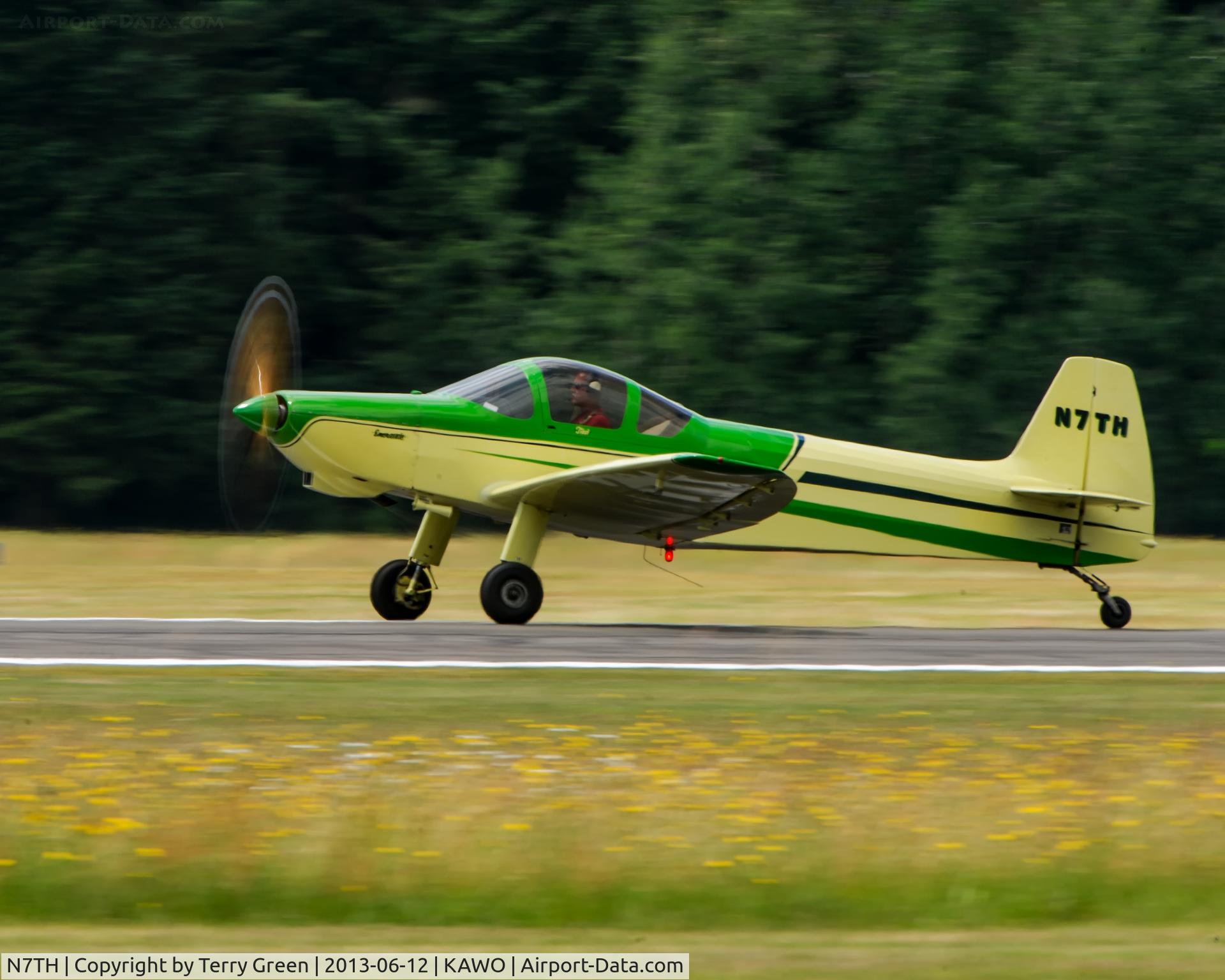 N7TH, 1974 Piel CP-305 Emeraude C/N 1395, East side of runway 16 @ KAWO