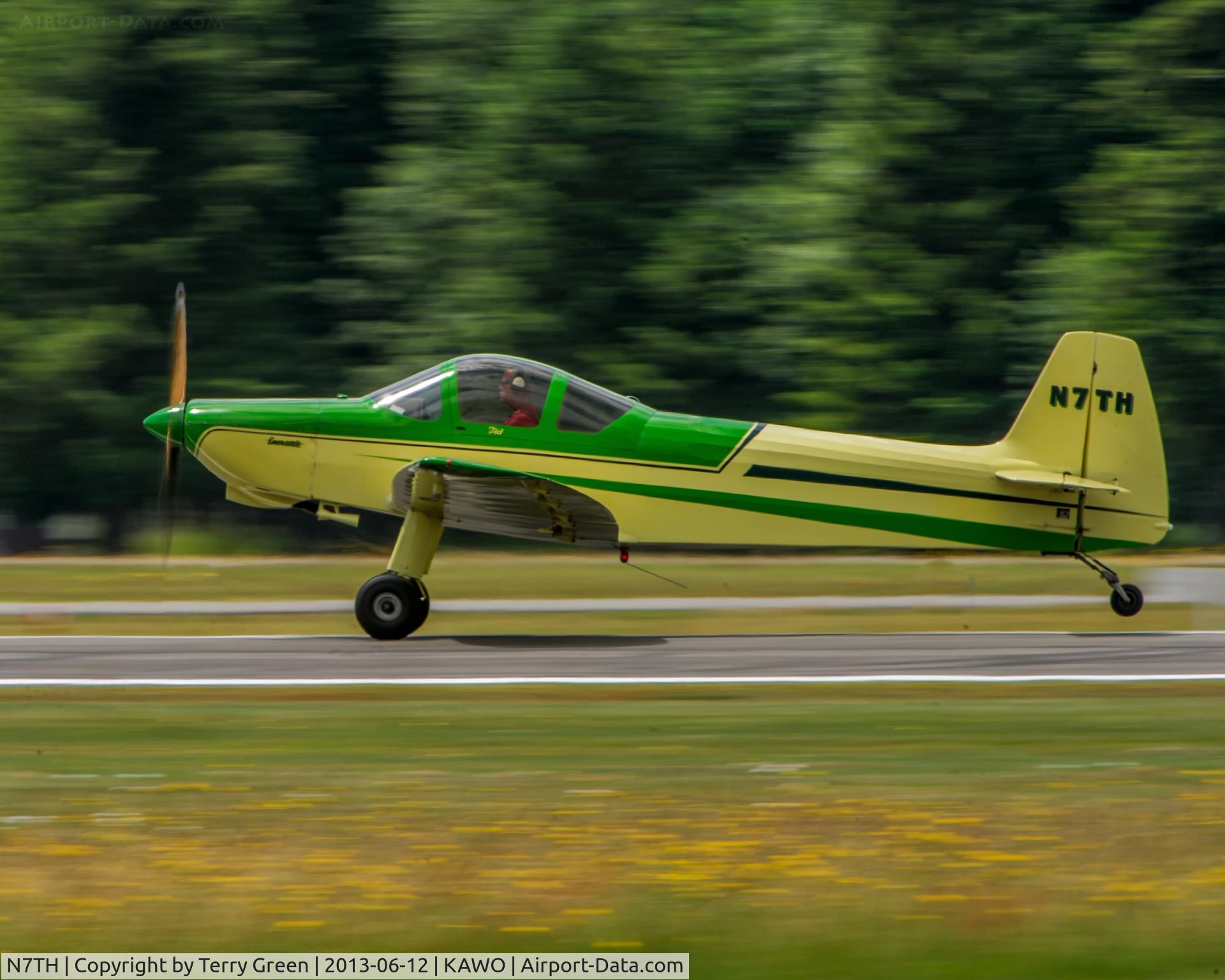 N7TH, 1974 Piel CP-305 Emeraude C/N 1395, East side of runway 16 @ KAWO