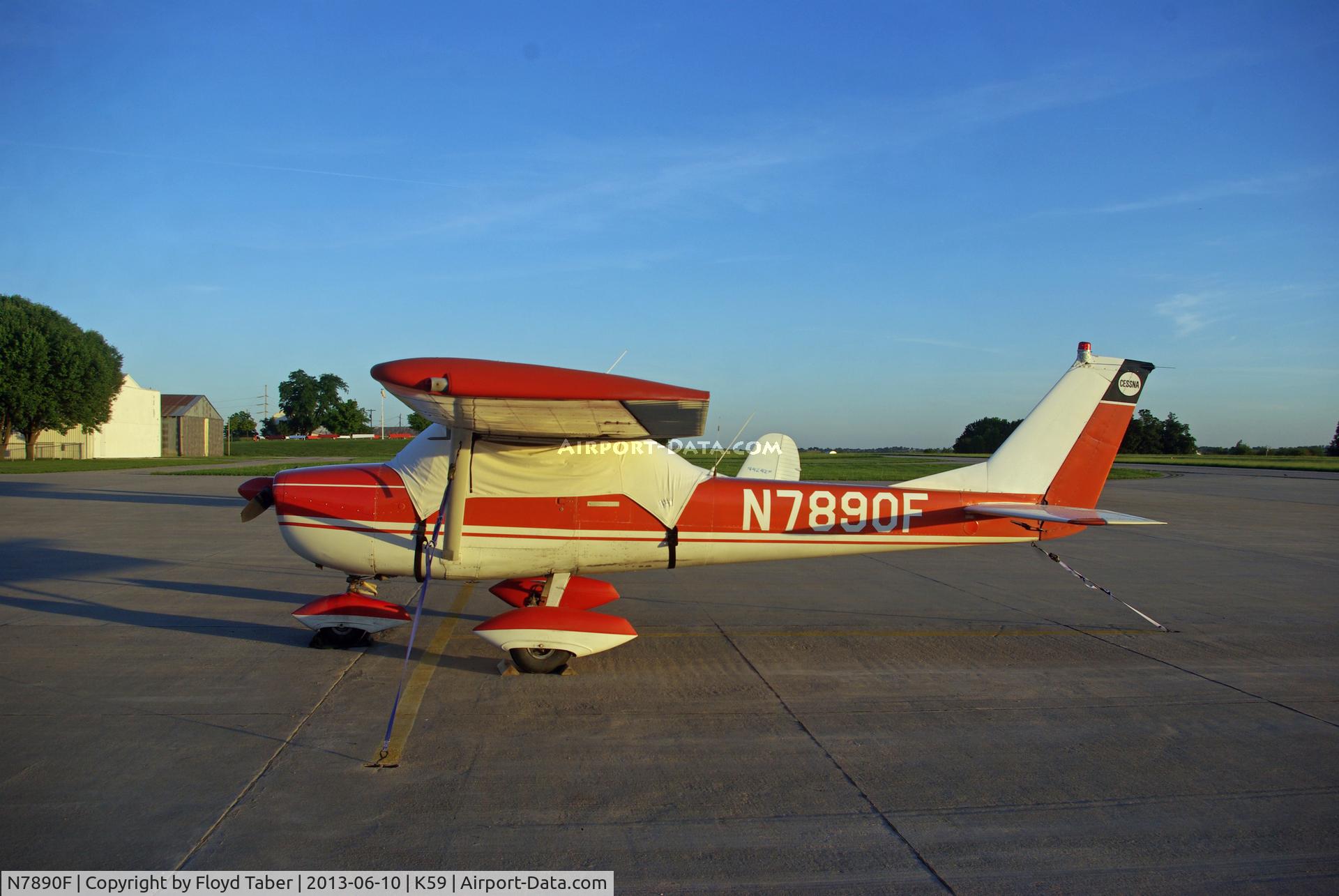 N7890F, 1966 Cessna 150F C/N 15063990, Sitting on the ramp