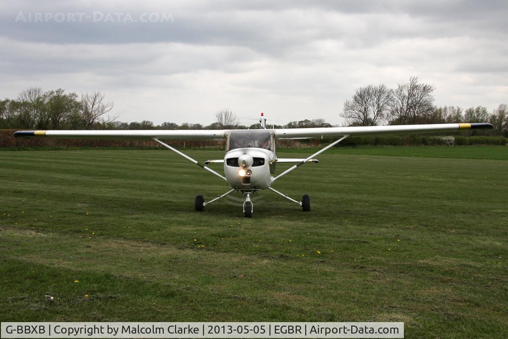 G-BBXB, 1974 Reims FRA150L Aerobat C/N 0236, Reims FRA150L Aerobat (modified) at The Real Aeroplane Club's May-hem Fly-In, Breighton Airfield, May 2013.