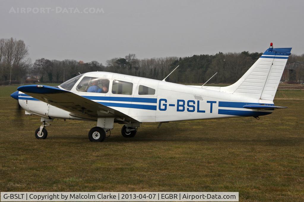 G-BSLT, 1980 Piper PA-28-161 Cherokee Warrior II C/N 28-8016303, Piper PA-28-161 Warrior II at The Real Aeroplane Club's Spring Fly-In, Breighton Airfield, April 2013.
