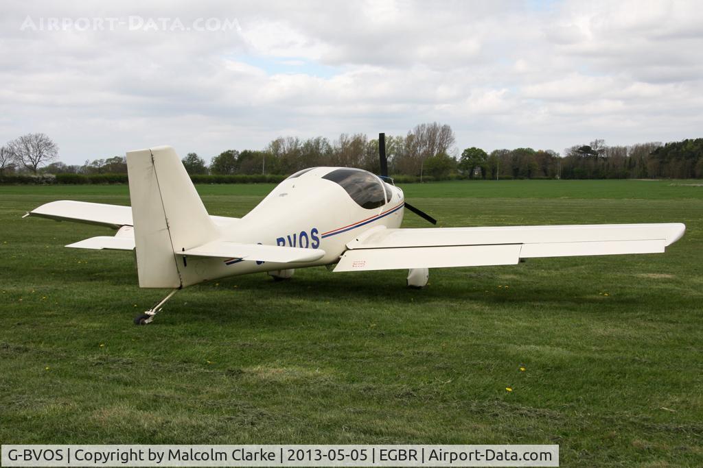 G-BVOS, 1988 Europa Tri-Gear C/N PFA 247-12562, Europa at The Real Aeroplane Company's May-hem Fly-In, Breighton Airfield, May 2013.