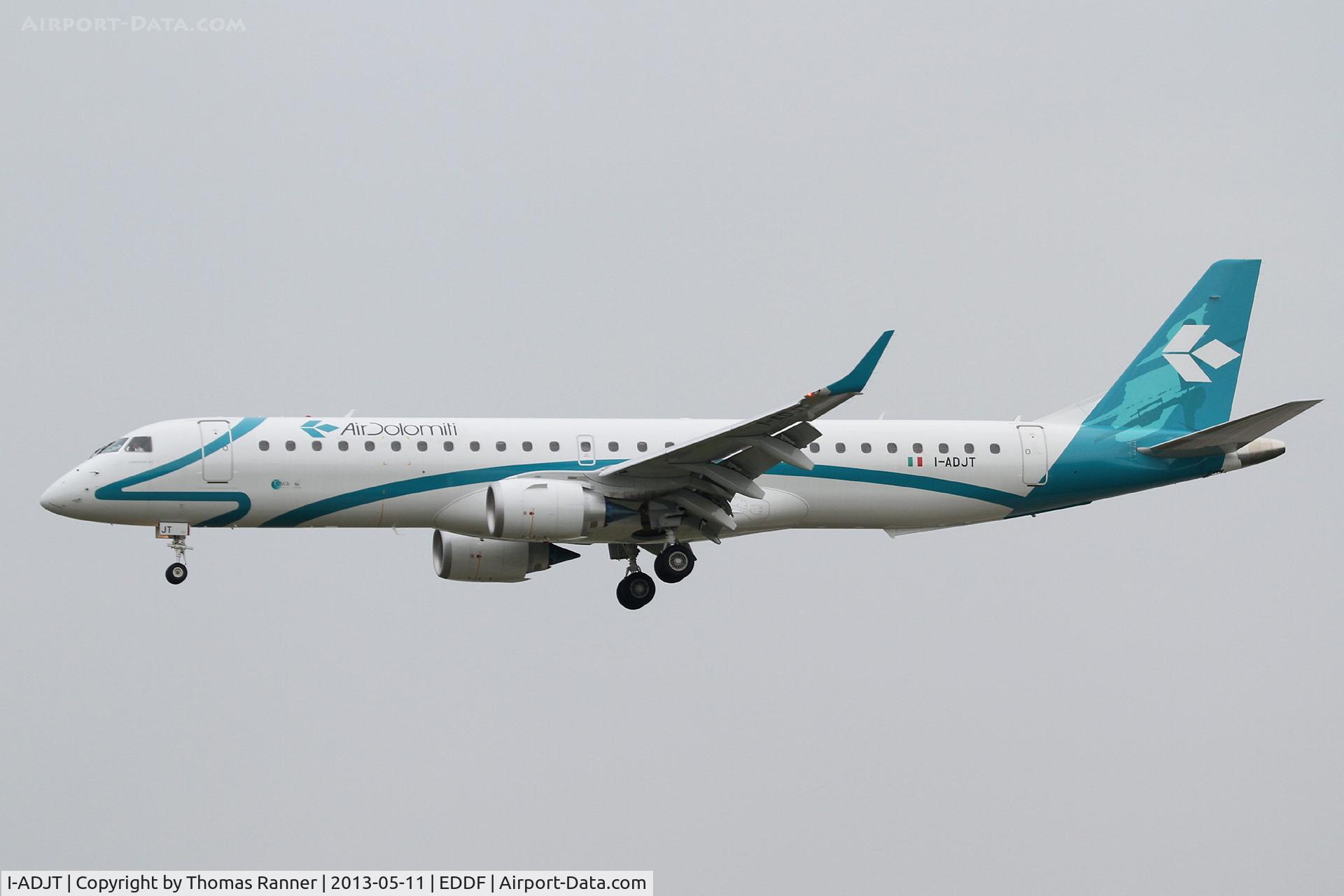 I-ADJT, 2013 Embraer 195LR (ERJ-190-200LR) C/N 19000606, Air Dolomiti Embraer 190