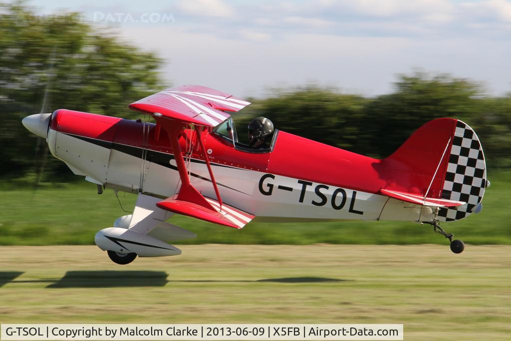 G-TSOL, 1991 EAA Acro Sport I C/N PFA 072-11391, EAA Acro Sport 1, Fishburn Airfield, June 9th 2013.