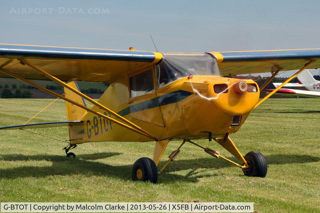 G-BTOT, 1955 Piper PA-15 Vagabond Vagabond C/N 15-60, Piper PA-15 Vagabond, Fishburn Airfield, May 2012.