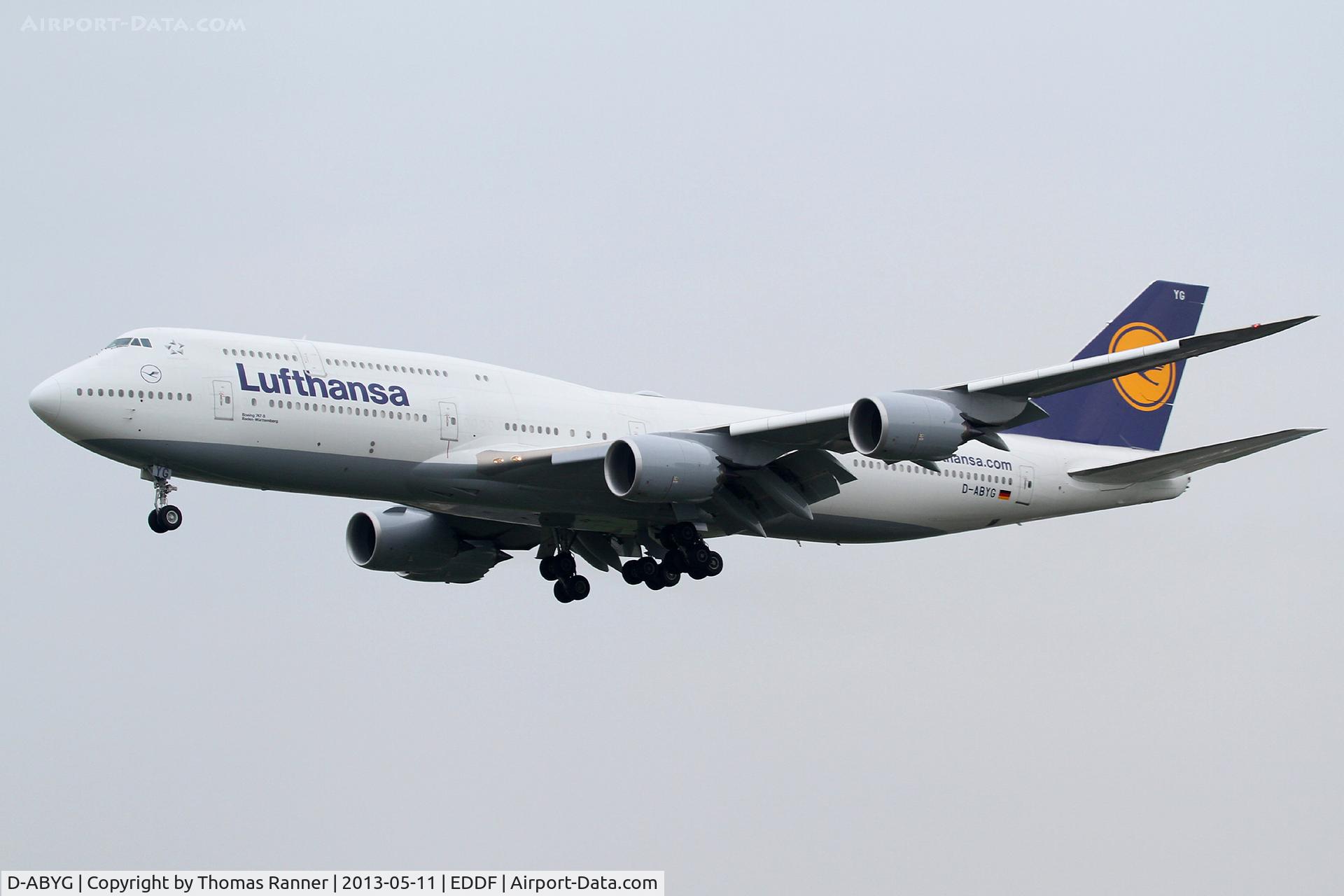 D-ABYG, 2013 Boeing 747-830 C/N 37831, Lufthansa Boeing 747-8