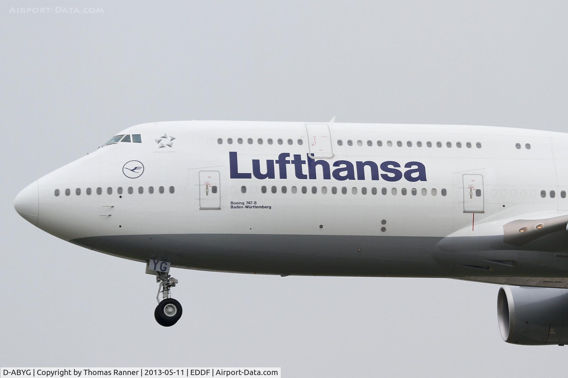 D-ABYG, 2013 Boeing 747-830 C/N 37831, Lufthansa Boeing 747-8