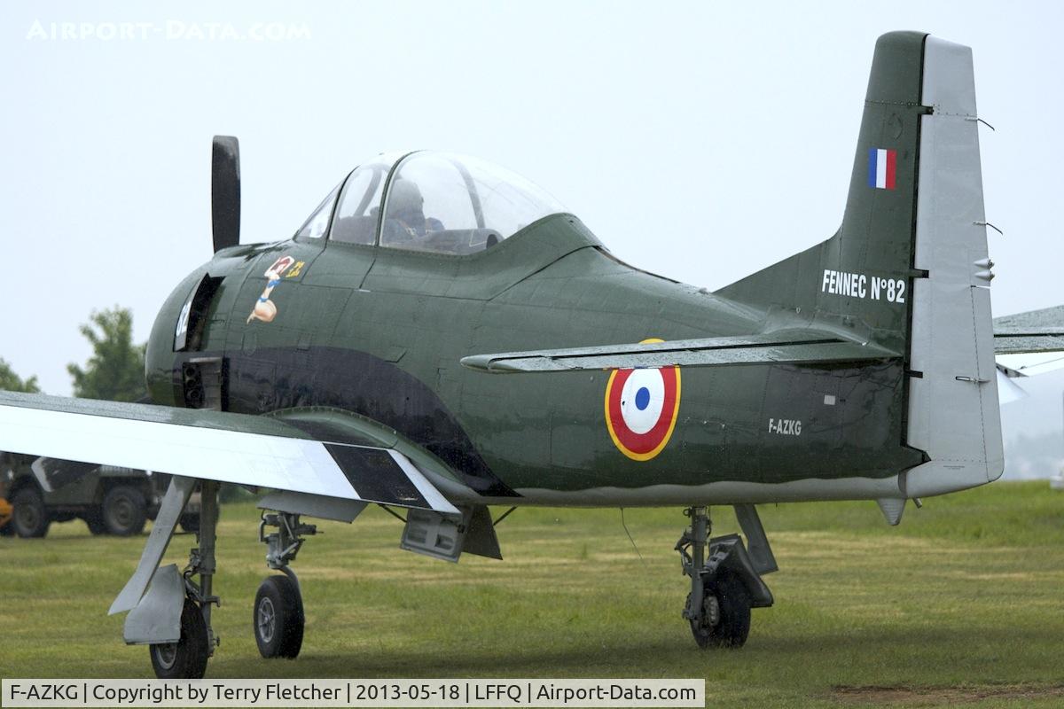F-AZKG, 1951 North American T-28A Fennec C/N 174-111, At 2013 Airshow at La Ferte Alais , Paris , France