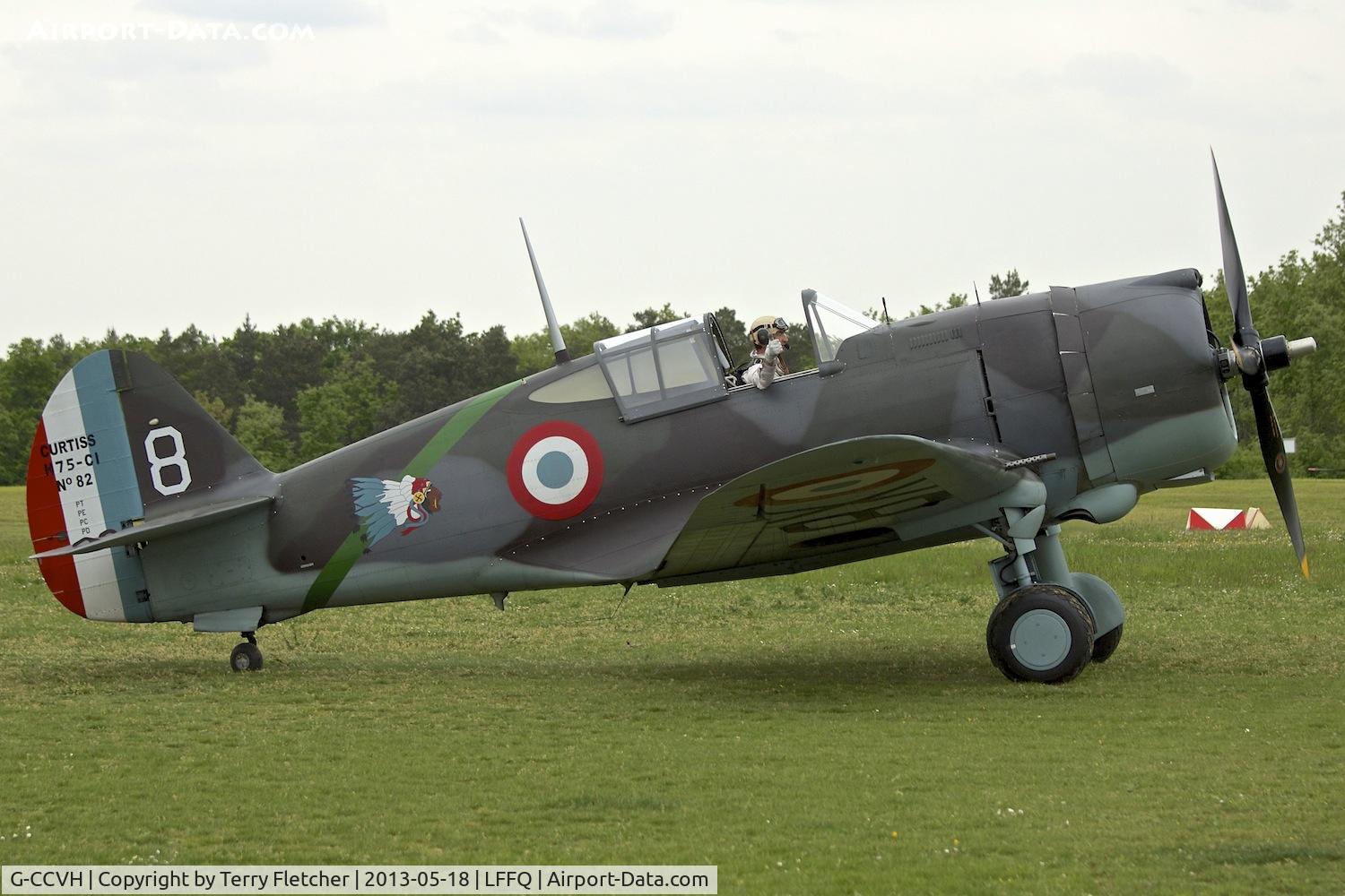 G-CCVH, 1939 Curtiss H-75A-1 C/N 12881, At 2013 Airshow at La Ferte Alais , Paris , France