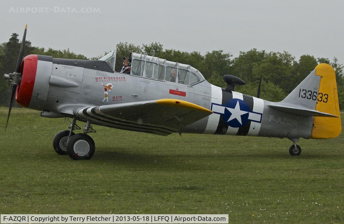 F-AZQR, 1941 North American AT-6C Harvard IIA C/N 88-12326, At 2013 Airshow at La Ferte Alais , Paris , France