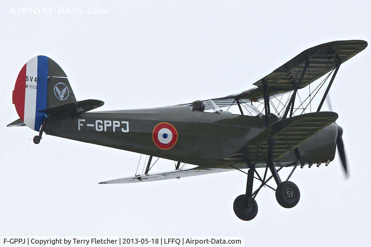 F-GPPJ, Stampe-Vertongen SV-4C C/N 1113, At 2013 Airshow at La Ferte Alais , Paris , France