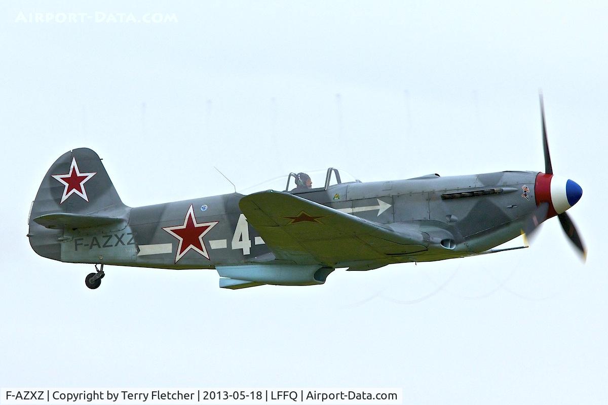 F-AZXZ, 1944 Yakovlev Yak-3UA Replica C/N Y337, At 2013 Airshow at La Ferte Alais , Paris , France