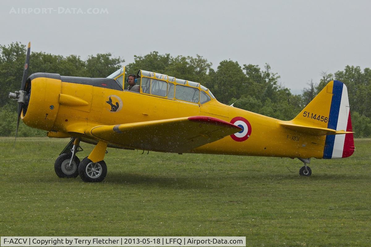 F-AZCV, 1951 North American T-6G Texan C/N 182-143, At 2013 Airshow at La Ferte Alais , Paris , France