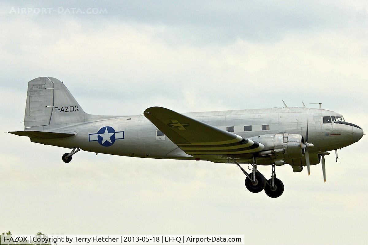 F-AZOX, 1945 Douglas DC-3C-S1C3G (C-47B-35-DK) C/N 16604, At 2013 Airshow at La Ferte Alais , Paris , France