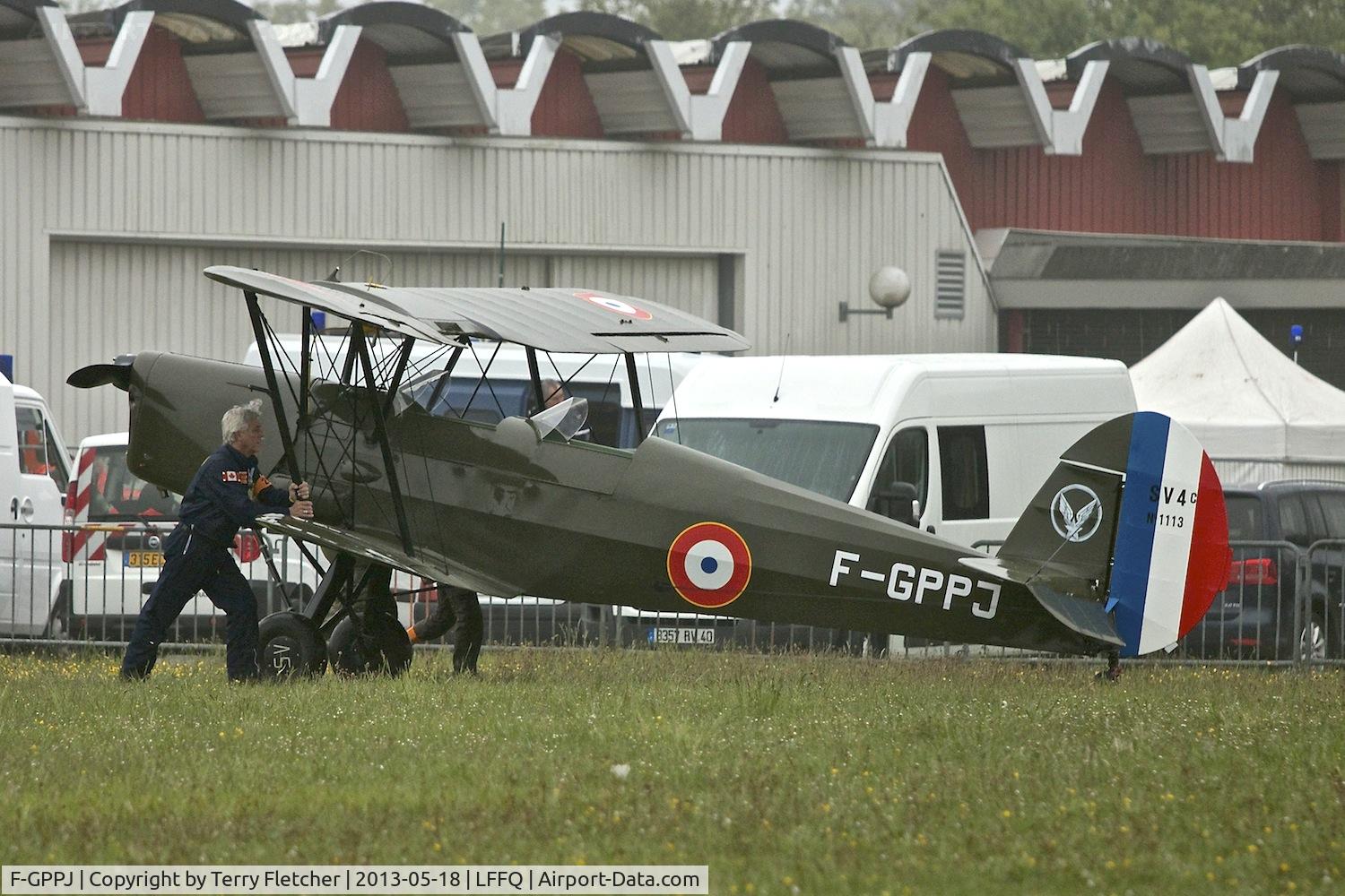 F-GPPJ, Stampe-Vertongen SV-4C C/N 1113, At 2013 Airshow at La Ferte Alais , Paris , France