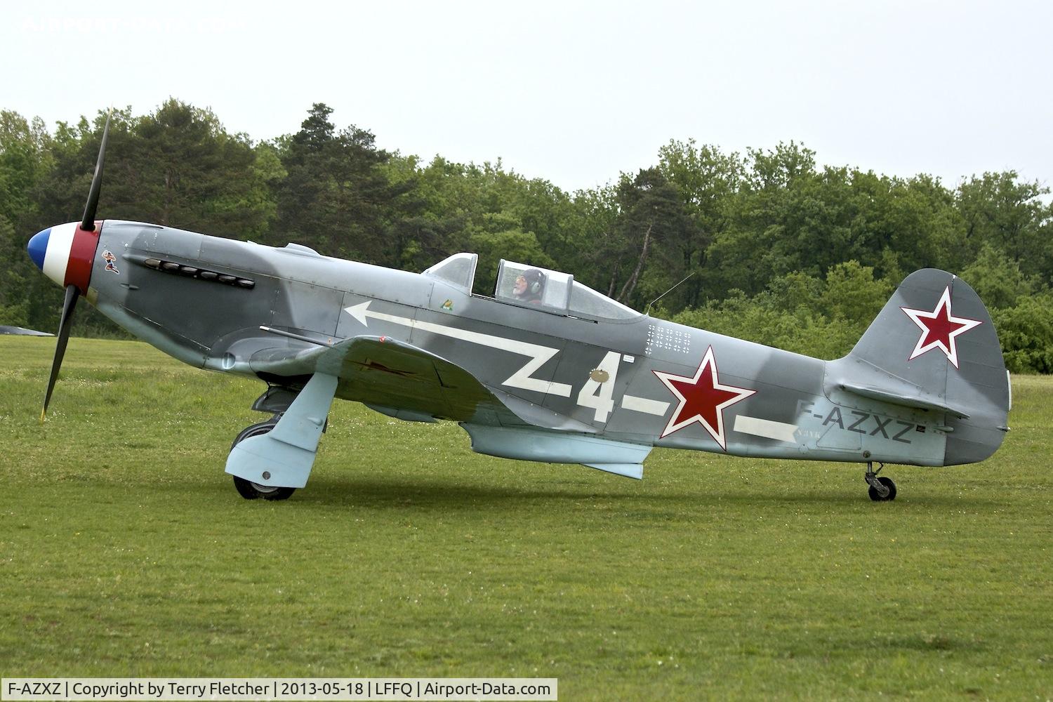 F-AZXZ, 1944 Yakovlev Yak-3UA Replica C/N Y337, At 2013 Airshow at La Ferte Alais , Paris , France