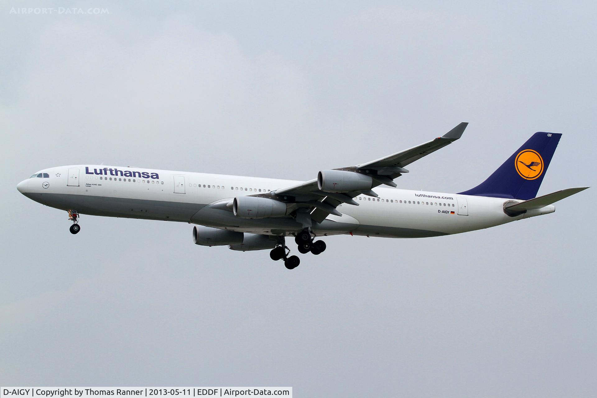 D-AIGY, 2000 Airbus A340-313 C/N 335, Lufthansa Airbus A340