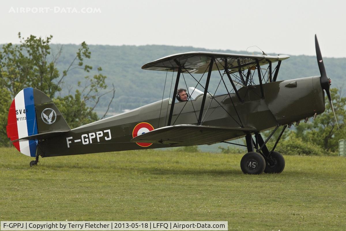 F-GPPJ, Stampe-Vertongen SV-4C C/N 1113, At 2013 Airshow at La Ferte Alais , Paris , France
