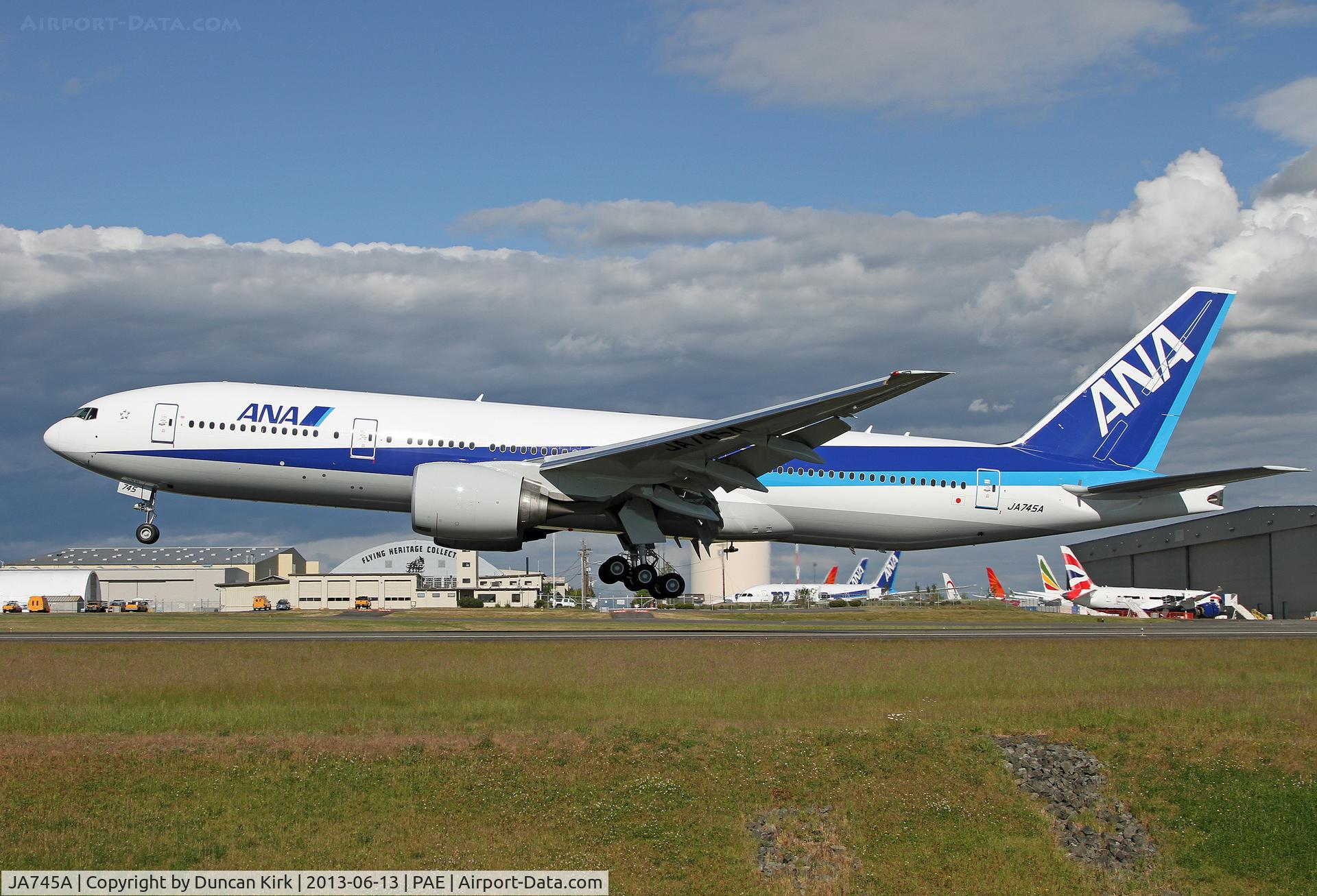 JA745A, 2013 Boeing 777-281/ER C/N 40904, ANA's latest B.777 returning from a test flight