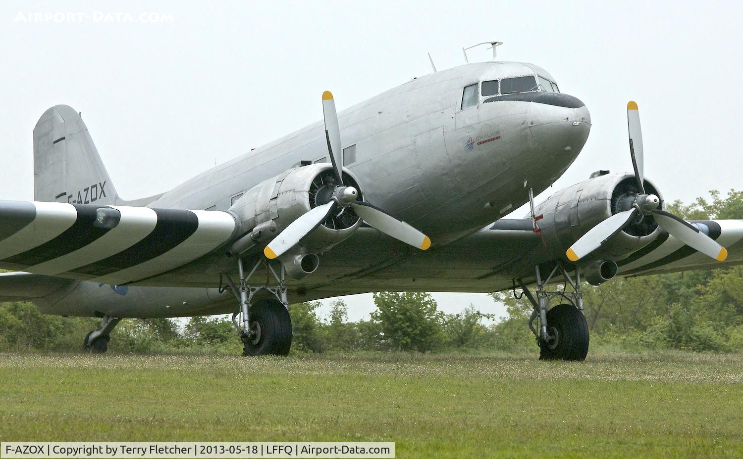 F-AZOX, 1945 Douglas DC-3C-S1C3G (C-47B-35-DK) C/N 16604, At 2013 Airshow at La Ferte Alais , Paris , France