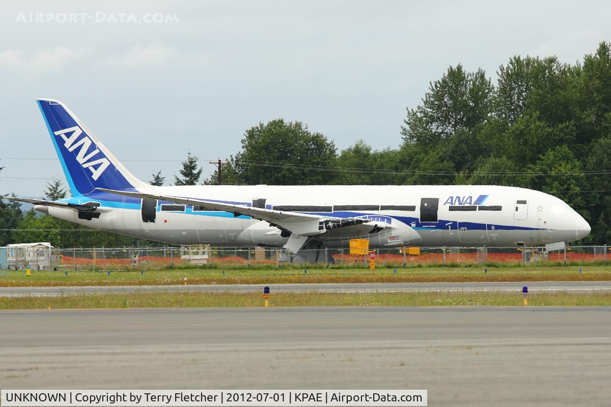 UNKNOWN, Airliners Various C/N Unknown, Nearly a year after this photo was taken - the airframe - intended for All Nippon - remains undelivered at Paine Field , Everett