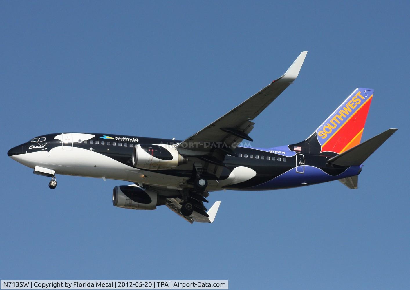N713SW, 1998 Boeing 737-7H4 C/N 27847, Southwest Shamu