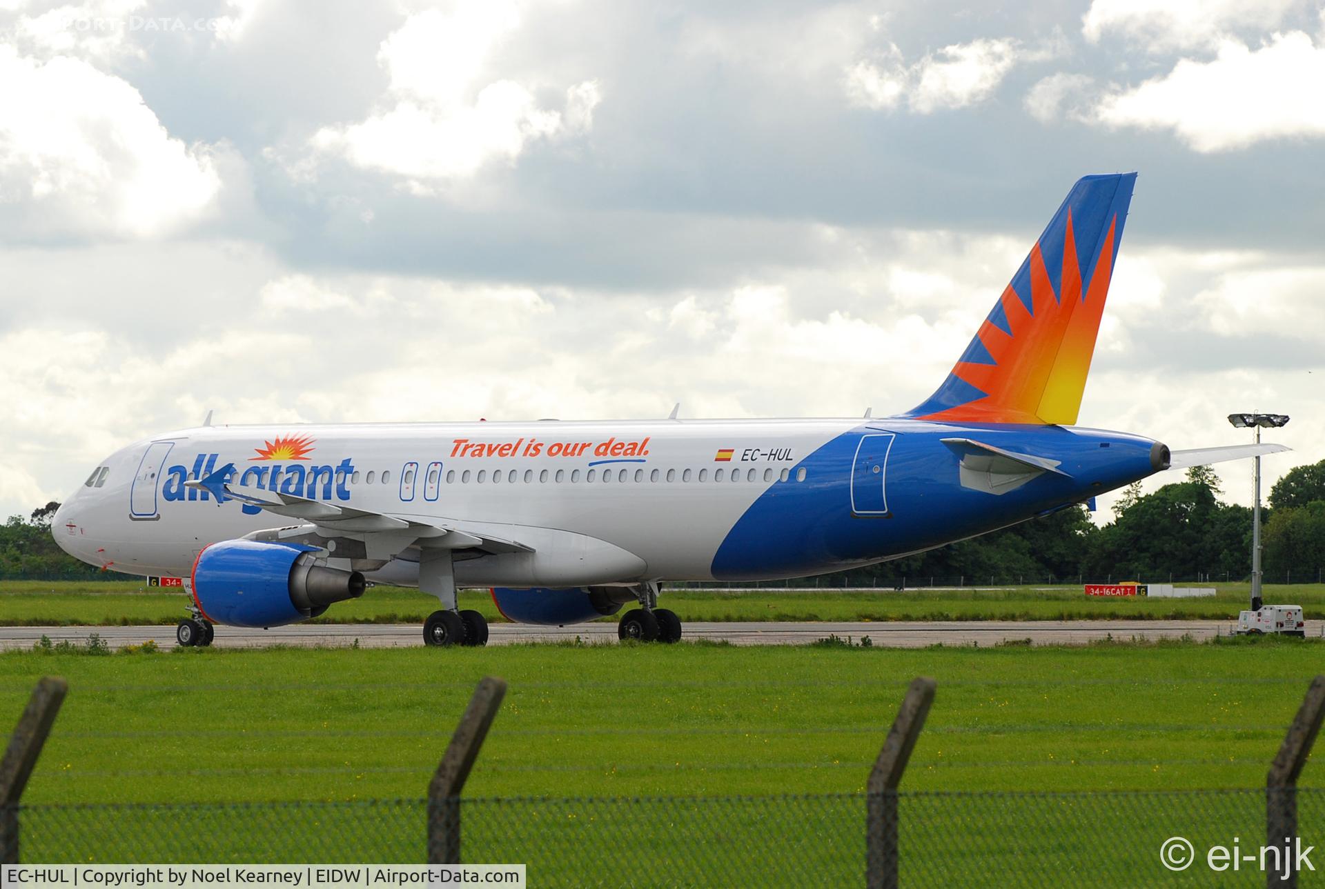 EC-HUL, 2000 Airbus A320-214 C/N 1347, This ex-IBERIA airbus is seen parked at Dublin prior to delivery to ALLEGIANT.